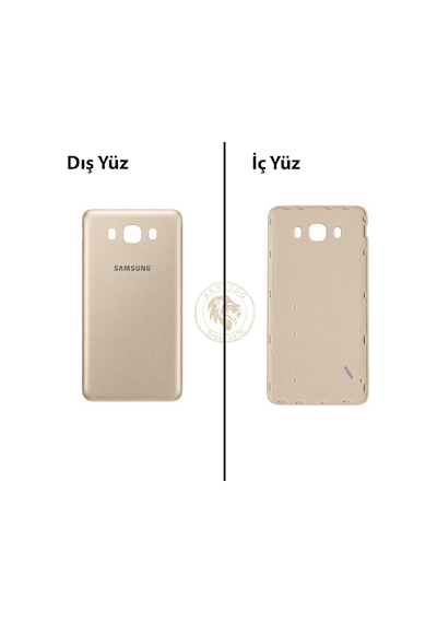 Samsung Galaxy J7 2016 J710 Gold Renk Arka Kapak Arka Cam Batarya Kapağı Pil Kapağı Lazer Kesim Back Cover Galaxy J7 2016 Uyumlu
