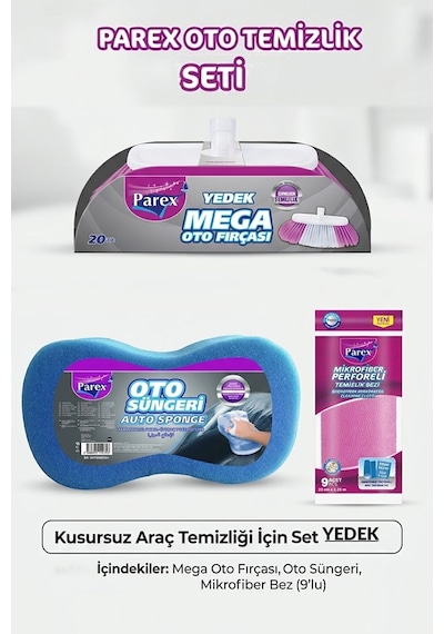 Profesyonel 3'lü Oto Yıkama Ve Temizlik Yedek Set Mprx0265