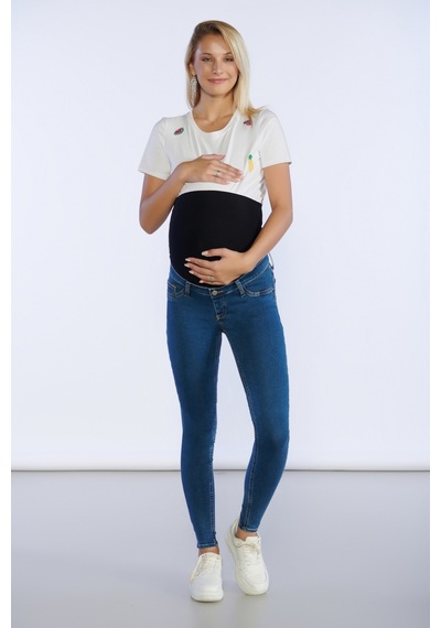 Bpf Koyu Mavi Slim Fit Hamile Pantolon-koyu Mavi