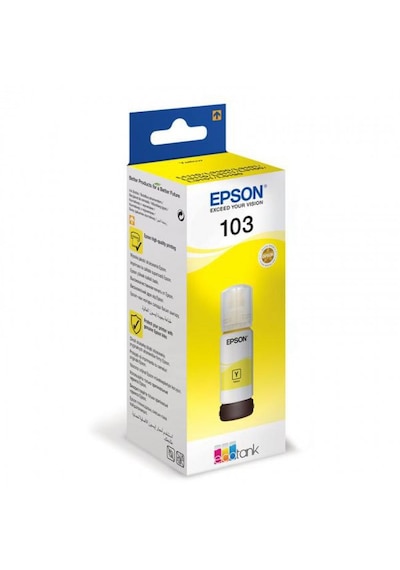 Epson 103  4 Renk Mürekkep Seti Siyah, Mavi, Kırmızı, Sarı - L3110 L3150 L3250 L3251 L1110 Yazıcı Uyumlu