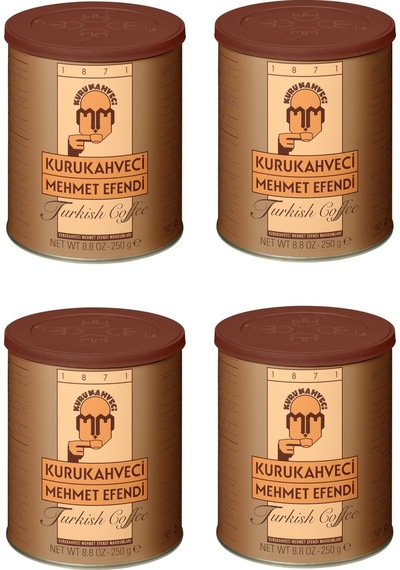 Kurukahveci Mehmet Efendi Türk Kahvesi 250 Gr Teneke X 4 Adet Öğütülmüş