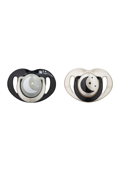 Mamajoo 0+ Ay Black & Pearl Gece Emzik 2'li Siyah