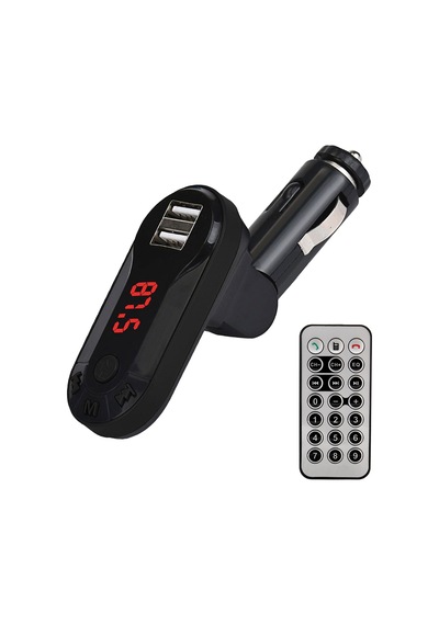 Bluetooth Fm Transmitter Araç Şarj Adaptörü 2 Usb Kumandalı Müzik Aktarıcı