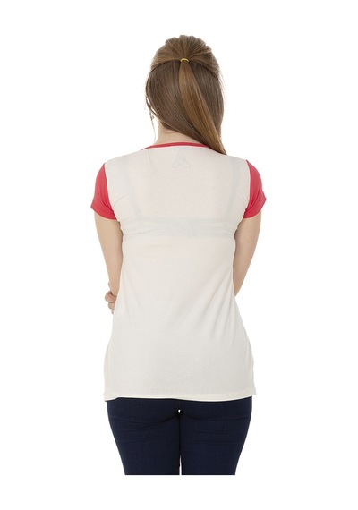 Toontoy Kids Toontoy Kız Çocuk T-shirt Paris Pul Nakış Ekru