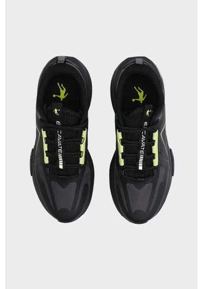 Derinet Yüksek Taban Bağcıklı Erkek Sneaker Siyah Siyah