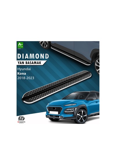 S-dizayn Hyundai Kona Diamond Krom Yan Basamak 173 Cm 2018-2023