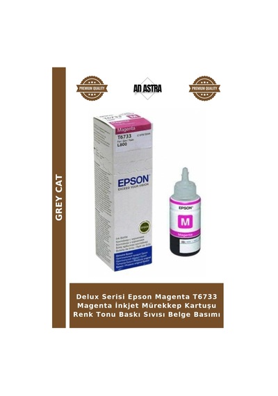 Delux Serisi Epson Magenta T6733 Magenta İnkjet Mürekkep Kartuşu Renk Tonu Baskı Sıvısı Belge Basımı