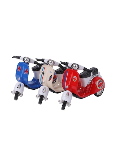 10 Cm Maket Scooter Metal Retro Tasarımlı Oyuncak Motor Çok Renkli