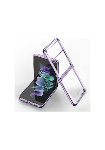 Galaxy Z Flip 3 Kılıf Zore Kıpta Kapak Mor
