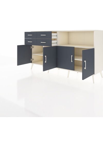 Hyperion Konsol 4 Raflı 4 Çekmeceli 4 Kapaklı 176x44x99 Aytaşı-an Aytaşı-antrasit Hyperion Konsol 4 Raflı 4 Çekmeceli 4 Kapaklı 176x44x99 Aytaşı-an Aytaşı-antrasit