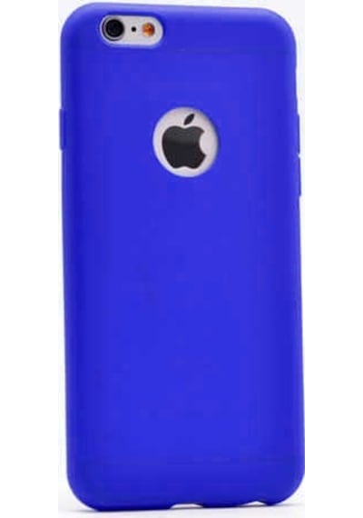 Kilifone - Apple Uyumlu iPhone 6 Plus / 6s Plus - Kılıf Mat Renkli Esnek Premier Silikon Kapak - Saks Mavi