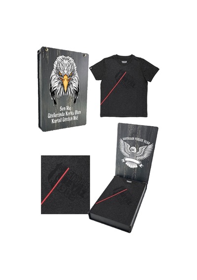 Beşiktaş Antrasit Siyah Çocuk T-shirt Ahşap Kutulu 001