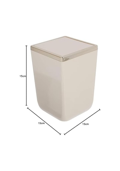 Çöp Kovası 6 Lt Bej Altın 10l Siyah