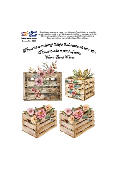 Mavi Sanat Ütü İle Rub On Transfer Kağıdı A4 Model No: 0038