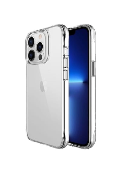 Apple Uyumlu iPhone 13 Pro Kılıf Zore Şeffaf Ultra İnce Airbag Tasarımlı Okka Kapak Renksiz