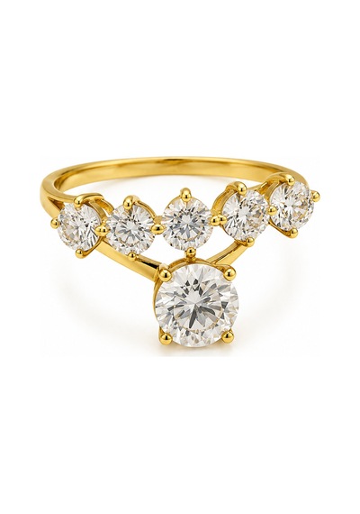 Yazıcılar 14 Ayar Altın Diamond Harmony Şık Tasarım Yüzük 3,60 Gr 331