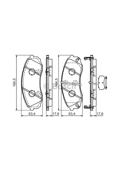 BOSCH 986494377 Fren Balatası Ön Starex H1 08- / Carnival 06-