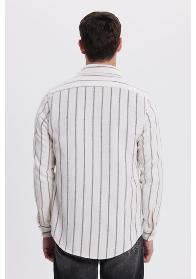 Tudors Erkek Slim Fit Dar Kesim Yaka Düğmeli Çizgili Oduncu Gömlek-41899 Çok Renkli Tudors Erkek Slim Fit Dar Kesim Yaka Düğmeli Çizgili Oduncu Gömlek-41899 Çok Renkli
