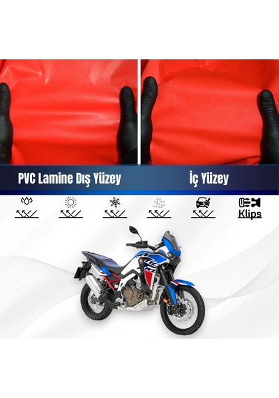 Honda Crf1100l Africa Twin Adventure Sports Es Motosiklet Brandası Su Geçirmez Kırmızı Motor Branda Xxl