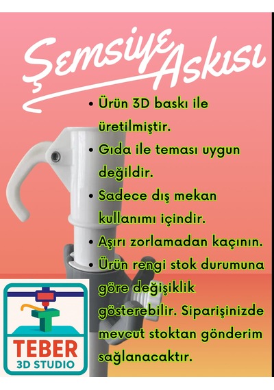 Plaj Şemsiyesi Askısı - Kanca Karışık Renkli