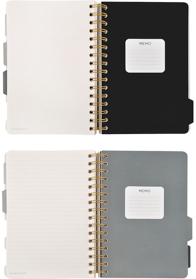 Spiralli Defter A5 4 Ayraçlı, 30 Yap. Çizgili, 30 Yap. Çizgili, 30 Yap. Noktalı, 30 Yap. Düz Desen2
