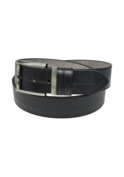 Süzer Deri Siyah Suni Deri 4.5 Cm. Genişlik Yarı Desenli Model Spor Erkek Kemer // 4500-021 Siyah