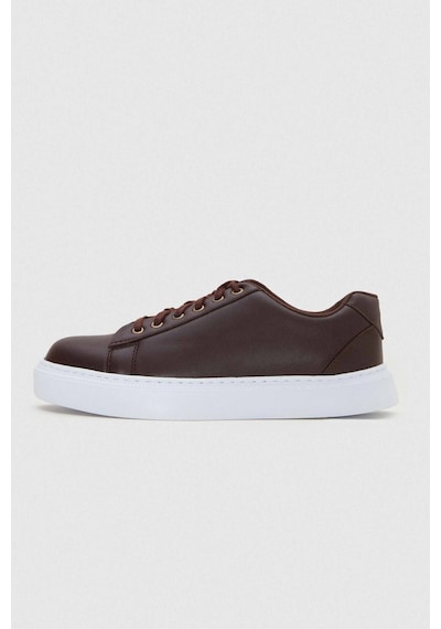 D's Damat Kahverengi Kalın Beyaz Tabanlı Bağcıklı Sneaker Ayakkabi 0EC09ORT0378 Kahverengi