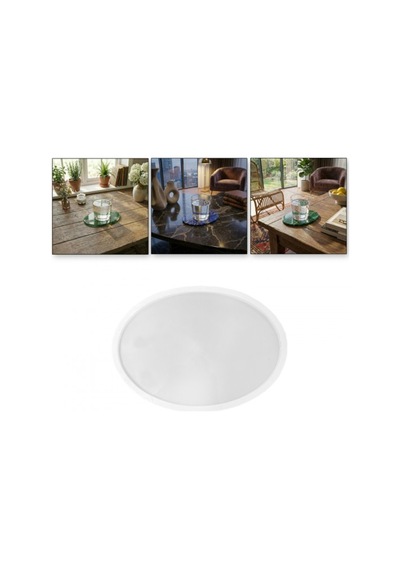 Epoksi Oval Bardak Altlığı Kalıp 13x9 Cm Şeffaf