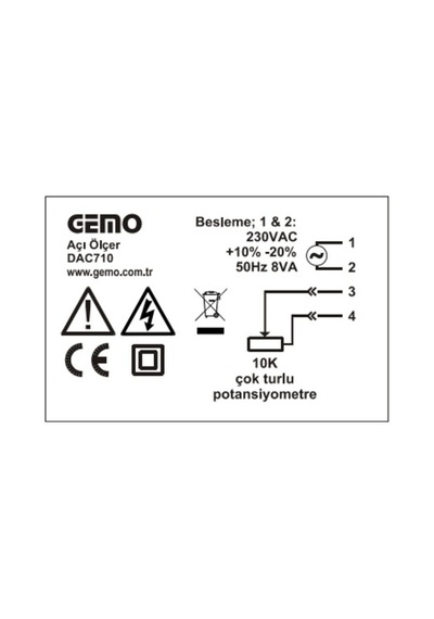 Dac710; Açı Ölçer Gemo 72*72 Mm (534944865)