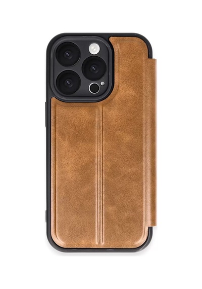 Newface Apple İphone 16 Pro Max Kılıf Flip Cover - Taba