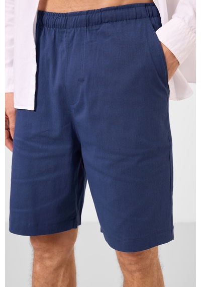 Tommylife Parlament Standart Fit Dokuma Hafif Esnek Chino Erkek Şort - 81291 Mavi