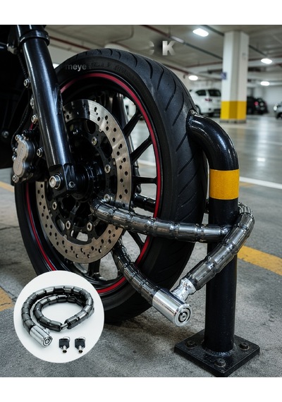Esnek 150 Cm Şeffaf Pvc Kaplı Motosiklet Güvenlik Kilidi