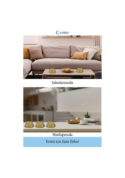 Altın Mumluk Şamdan Tealight Mum Uyumlu Poly Küçük 2 Model