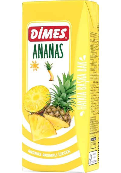 Dimes Ananas Aromalı İçecek İçecek 200 Ml X 27 Adet