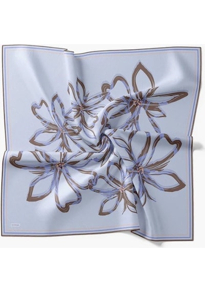 Silk Home Twill İpek Eşarp - 11548-08 Lila Mavi