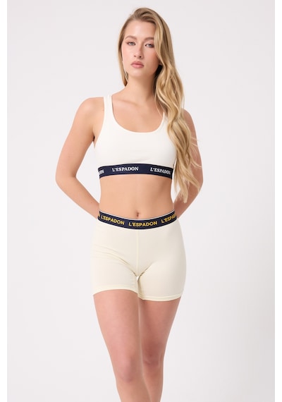 Athleshorts Yüksek Bel Kadın Uzun Boxer Şort-3273 Krem