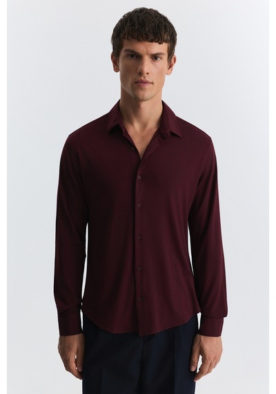 Antioch Comfort Slim Gömlek Bordo