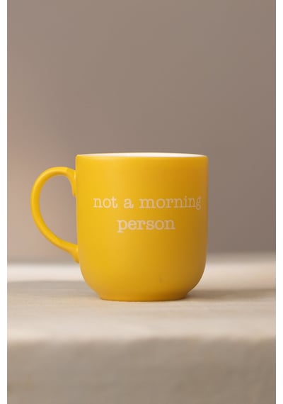 Rakle Mottolu Seramik 2'li Kupa Seti Yeşil-sarı 400 Cc Renkli