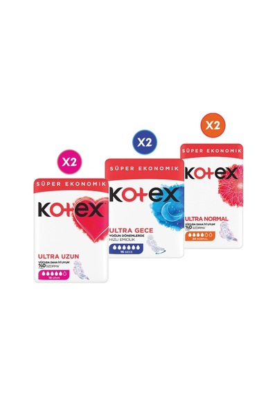 Kotex Ultra Süper Ekonomik Karma Paket 116 Lı PKT.KOTEX.008