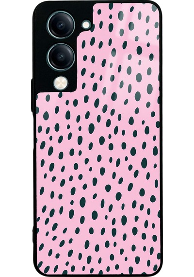 Vivo Y19 Pembe Benek Tasarımlı Glossy Telefon Kılıfı Çok Renkli