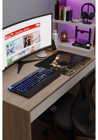 Karadeniz Kaplanı Kaymaz Dikişli Kauçuk Oyuncu Mousepad V5 - 48x40 Xl Gaming Mouse Pad Fare Altlığı