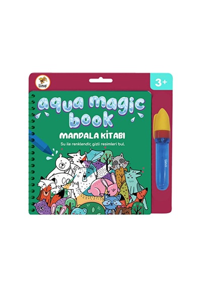 2 Adet Lino Aqua Magic Book Mandala Sihirli Boyama Kitabı