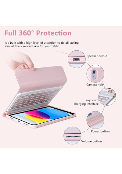 Huawei Matepad 11.5inç / Air 11.5inç / Papermate Kılıf Kablosuz Klavyeli Case Mobax Kılıf