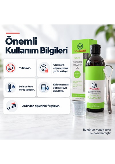 Yues Oil Pulling Ağız Bakım Yağı 237 Ml Dil Temizleyici Hediyeli