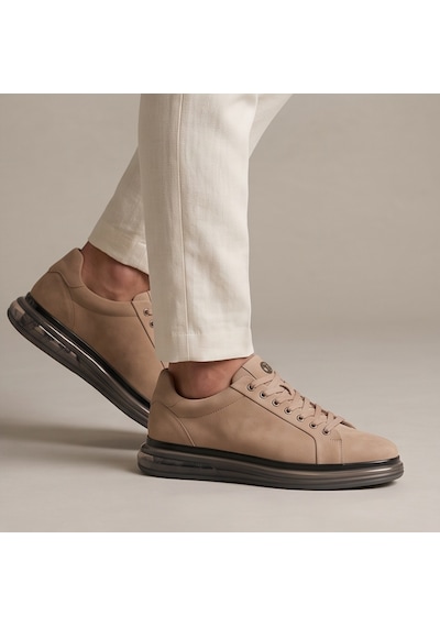 2274-zanelle Hakiki Full Duble Deri Üst Kalite Premıum Erkek Sneaker Ayakkabı Kum
