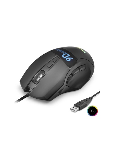 Ergonomik Rgb Oyun Mouse 12800 Dpı 9 Tuşlu Siyah