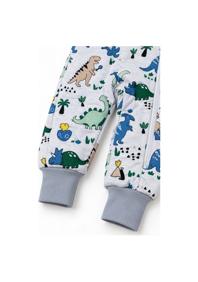 Babyhola 2.5 Tog Yorgan Gerektirmeyen Kalın Elyaf Dolgulu Çocuk Uyku Tulumu Pamuk Astarlı Unisex 6020 Füme