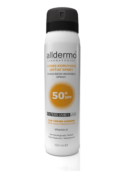 Alldermo Güneş Koruyucu Şeffaf Sprey SPF 50+ 150 ML