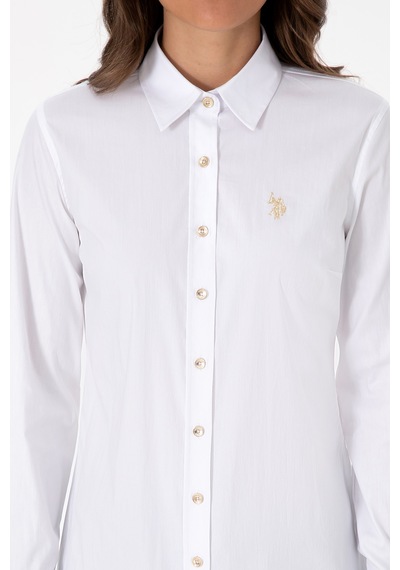 U.s. Polo Assn. Kadın Beyaz Gömlek Basic 50308024-vr013 Beyaz