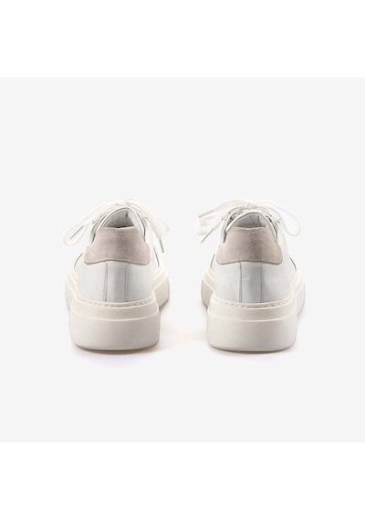Mocassini Hakiki Deri Erkek Bağcıklı Kalın Taban Spor & Sneaker 35110 Beyaz Sipiro Beyaz